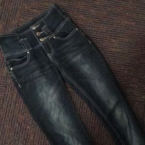 High waisted skinny jeans